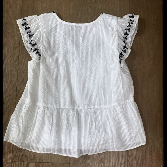 LOFT Embroidered Floral Top - Picture 3 of 4